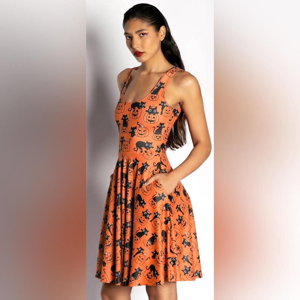 Blackmilk Cat O Lantern Scoop longline Dress - Limited - Picture 4 of 8